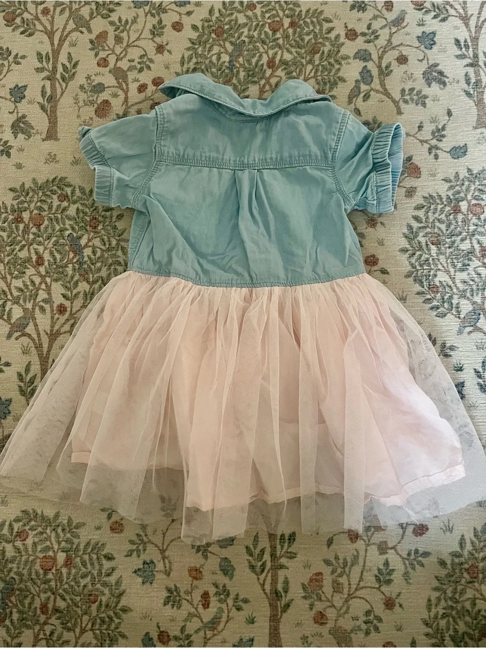 OshKosh B'gosh Light Blue Chambray Top with Pink Tulle Skirt Dress